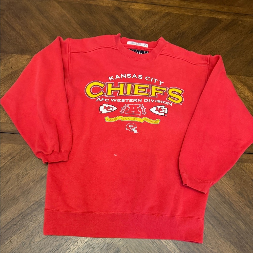 Vintage Galt Sand Kansas City Chiefs Sweatshirt Red AFC Western Division Medium